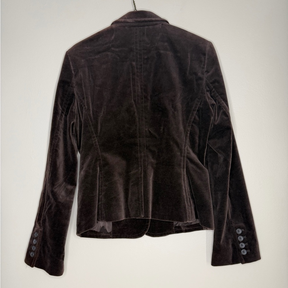 Express Dark Brown Velvet Blazer - Picture 2 of 3
